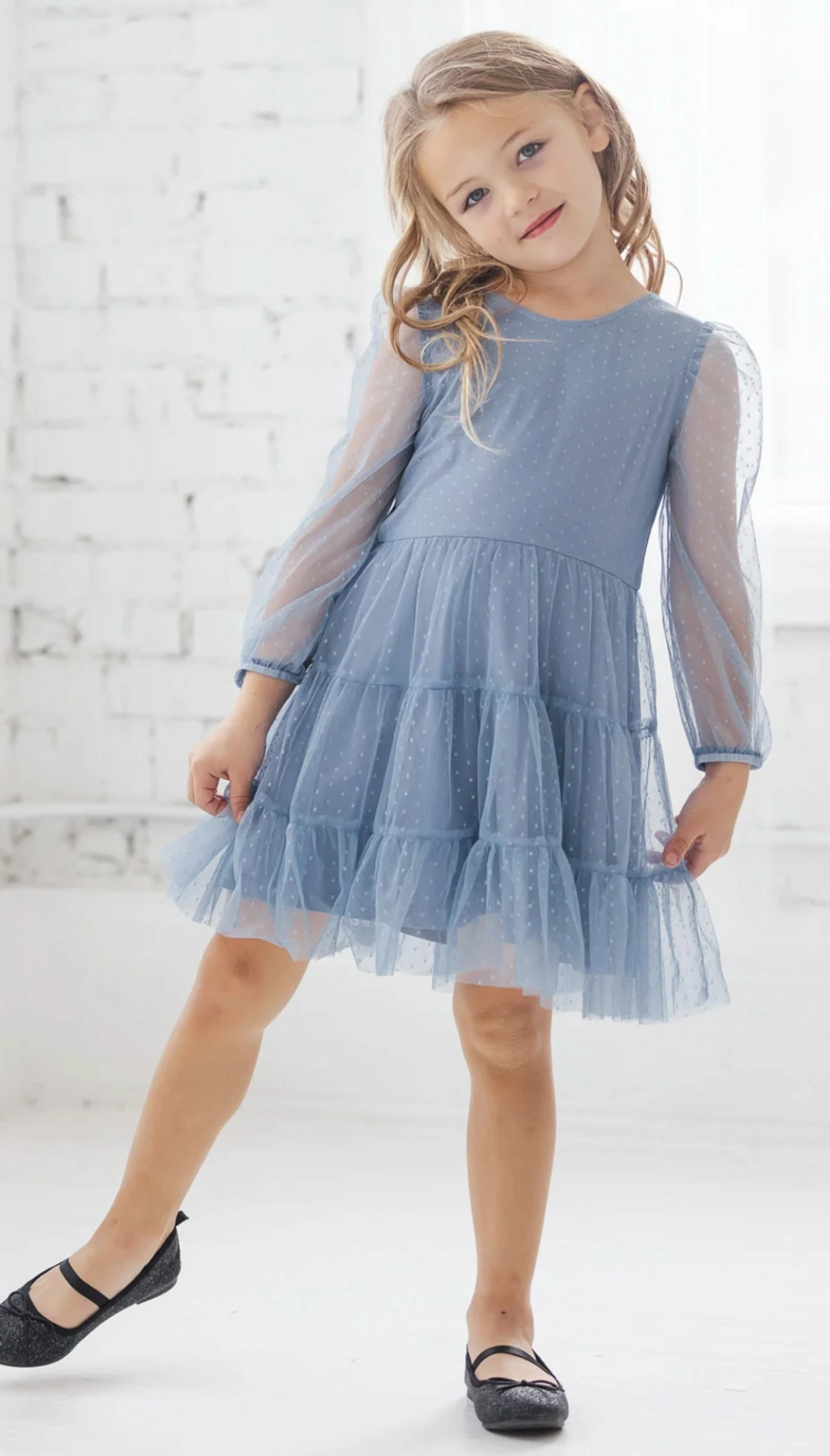 Tiana Empire Swiss Dot Knit Dress warm fleece SeamlessPockets