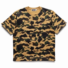 A Bathing Ape 1st Camo Point Tee - Yellow Day Glow Royal Charm