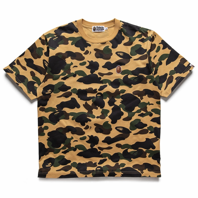 A Bathing Ape 1st Camo Point Tee - Yellow Day Glow Royal Charm