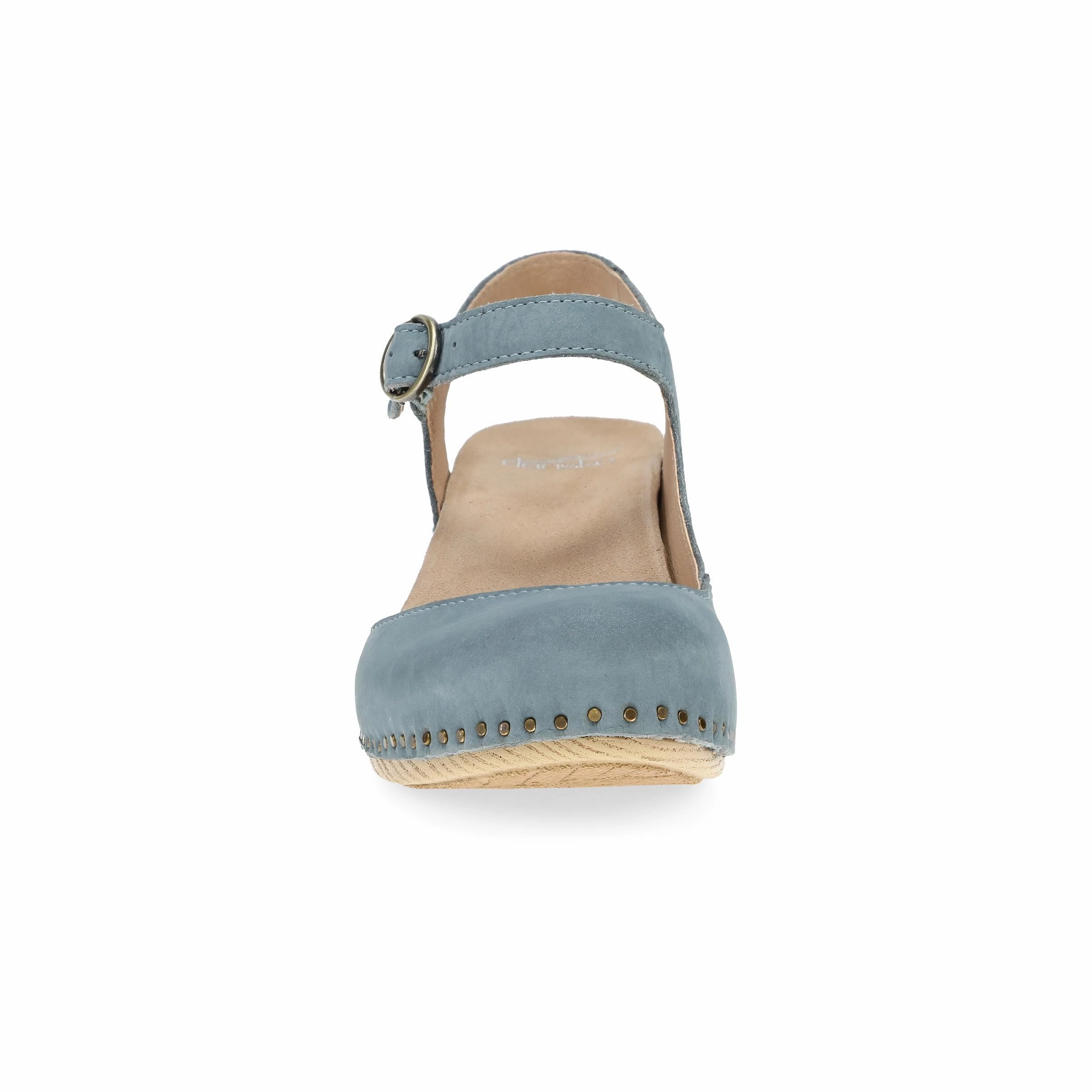 Elegant Platform Sandals Comfortable Padding Taytum Denim Milled Nubuck