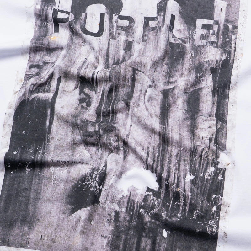 Cold Weather Purple Brand Parking Lot Tee - White