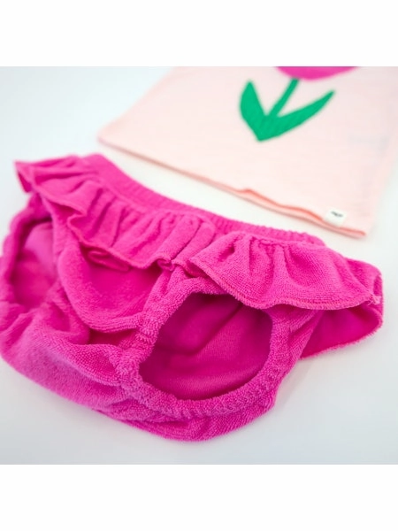 Tulip Terry Applique Skirted Tushie Set Everyday Fashion