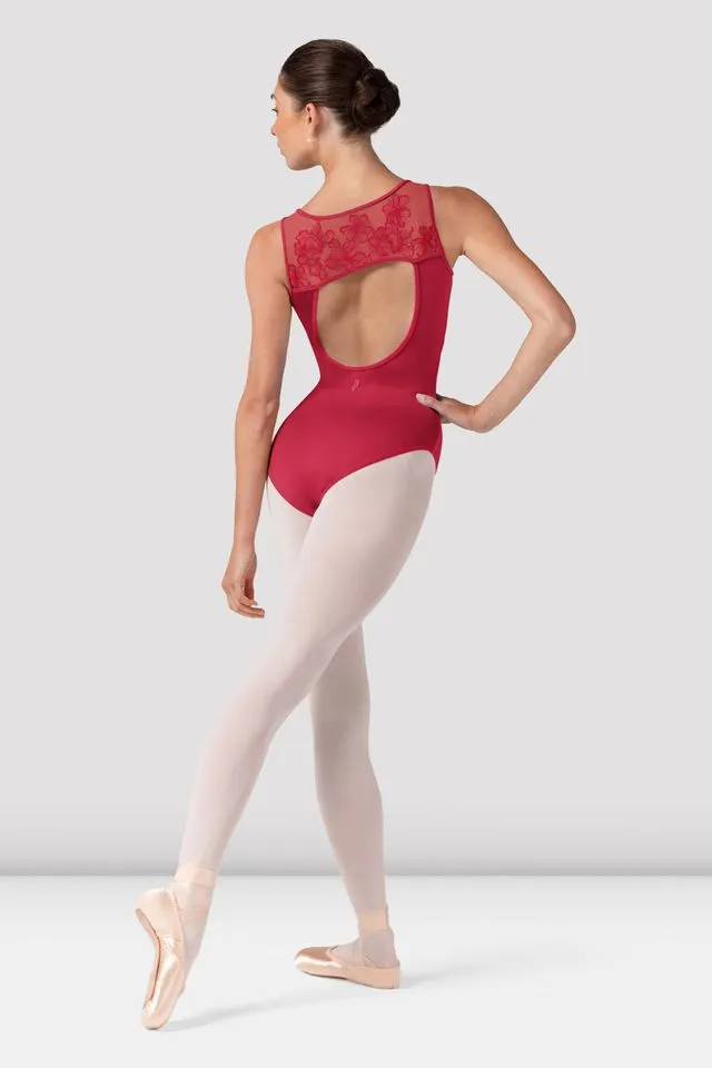 CrossBack Design Tween Layla Floral Tank Leotard