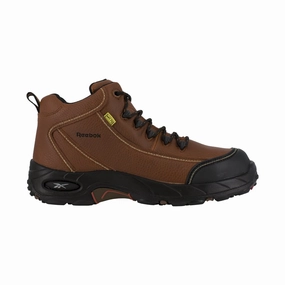 Reebok Men's Tiahawk Sport Work Boot Composite Toe Rb4333 In Brown low cut trail running shoes