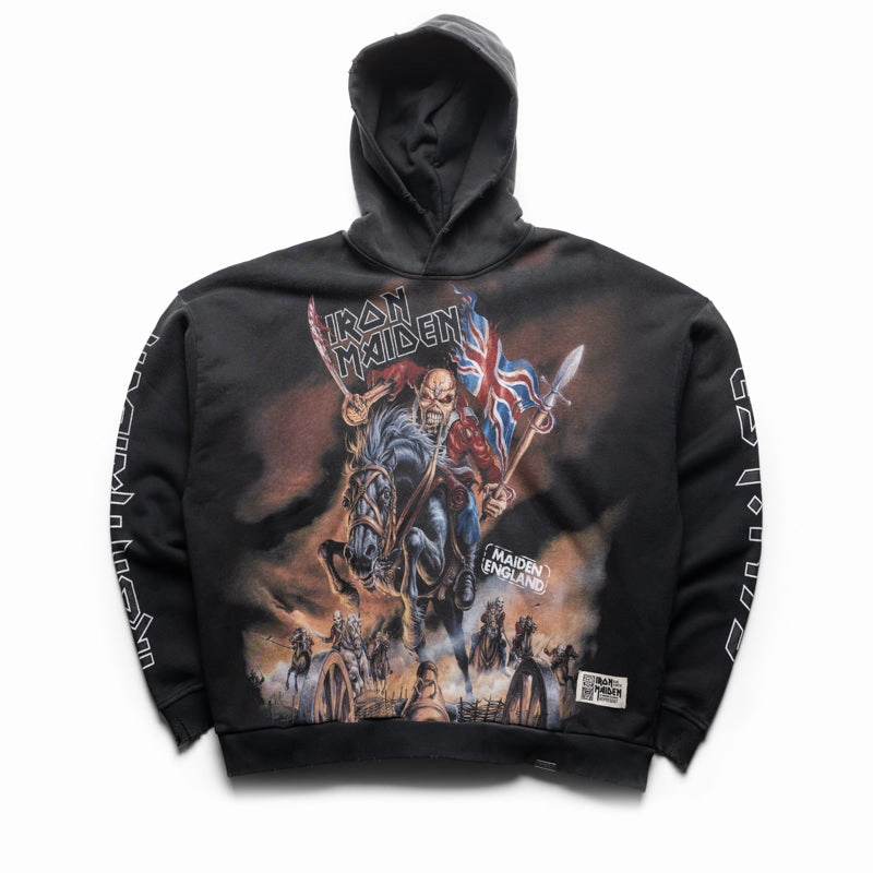 CompressionEnhanced Nordic Light Iron Maiden x Represent Steed Hoodie - Stained Black