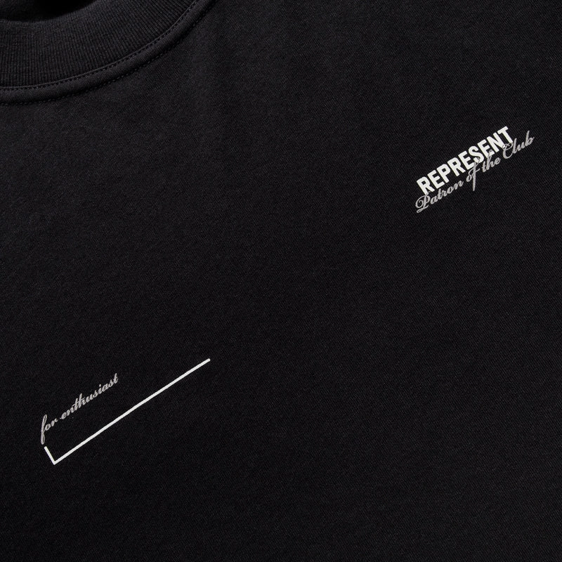 Represent Patron Of The Club Tee - Black Sustainable Base