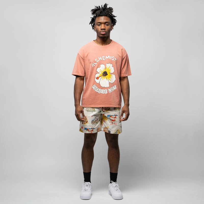 Comfort Wear Permanent Crease Alchemist Flower Tee - Terra Cotta