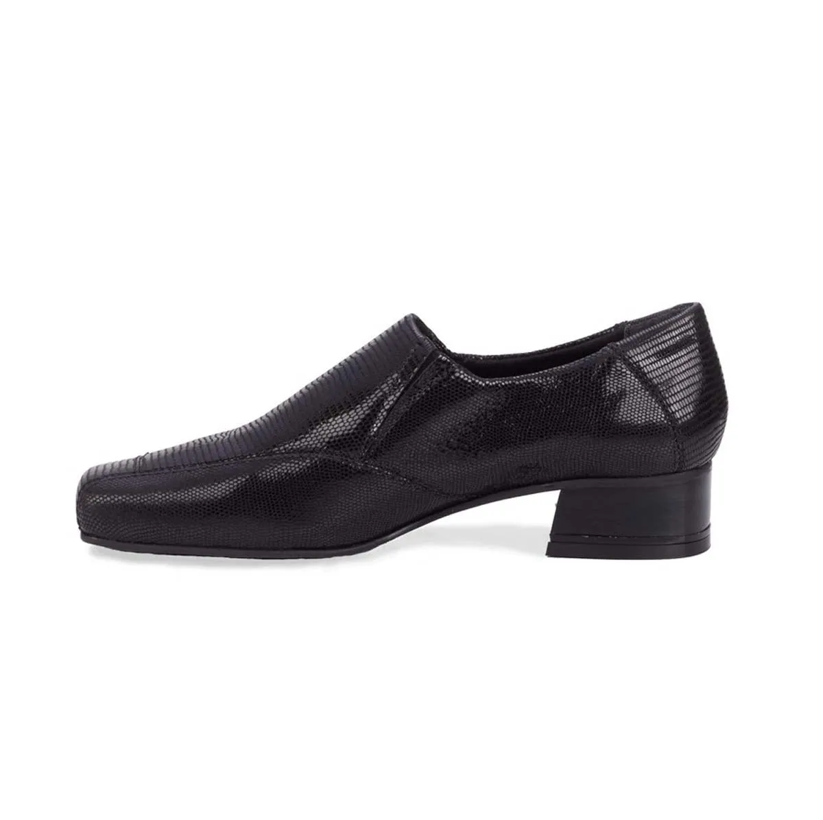Ros Hommerson Eagan Women's Loafer Slip-on Shoes In Black Patent Balanced Motion Elegant Fit
