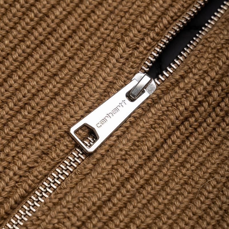 Carhartt WIP Banley Sweater Jacket - Peanut EcoFriendlyMaterial QuickReleaseClosures