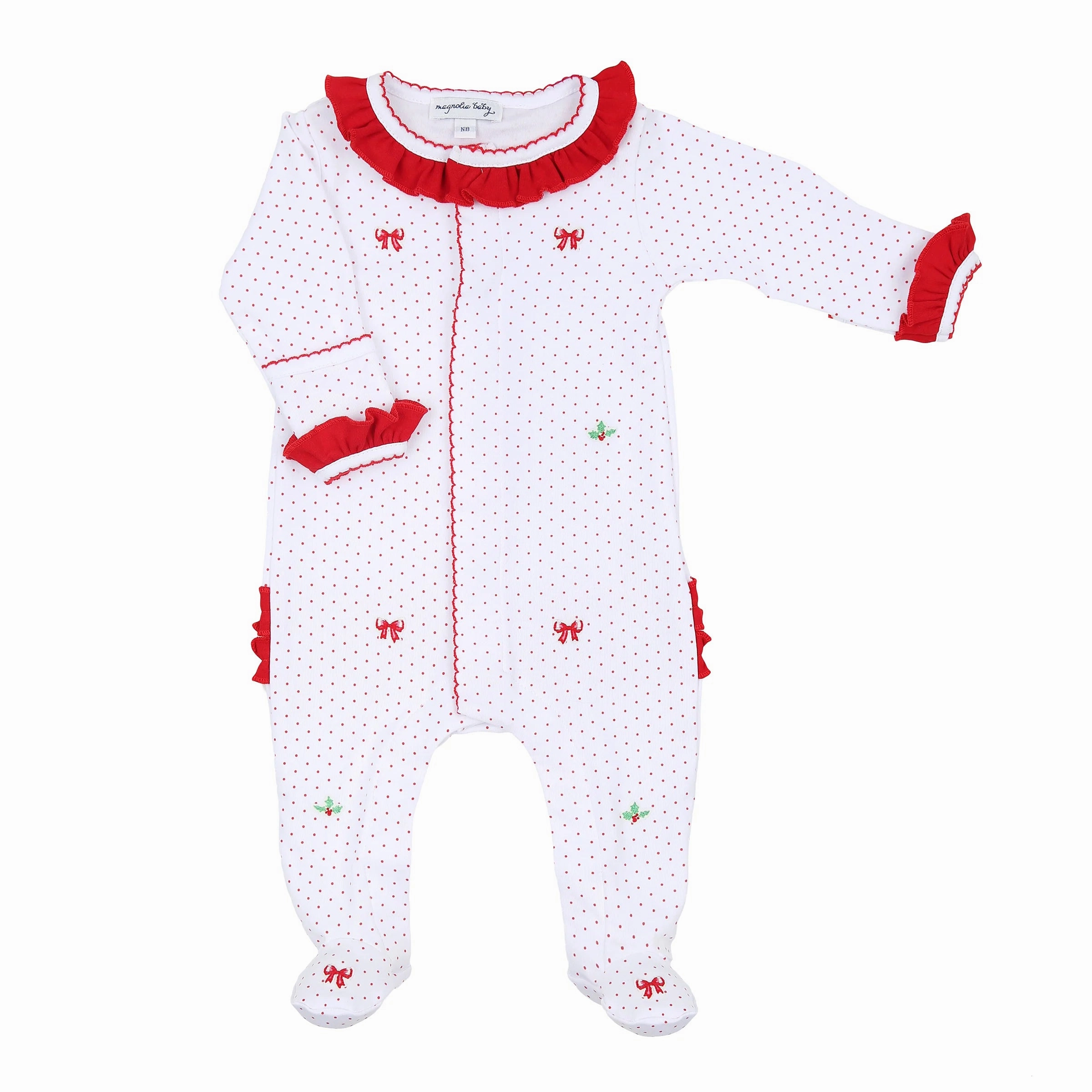 Chloe's Classics Scattered Ruffle Footie Pure Tone