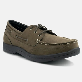 Apex Lt810m Orthopedic Boat Men's Shoe In Dark Brown Smooth Lining