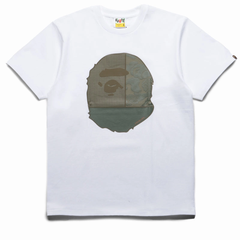 A Bathing Ape A Rising Bape Tee - White TearResistantMaterial Professional Look