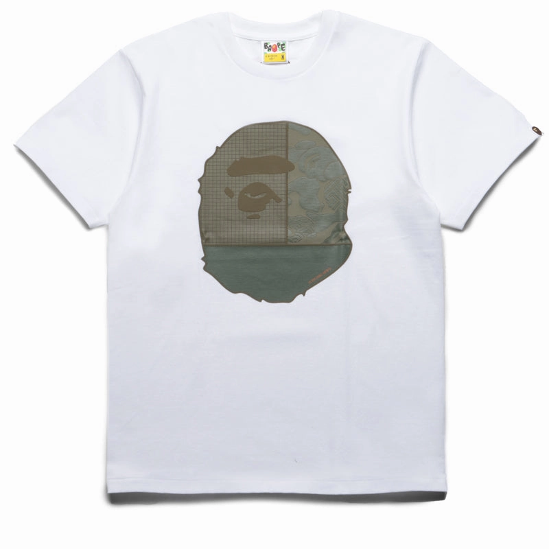 A Bathing Ape A Rising Bape Tee - White Clear Glow