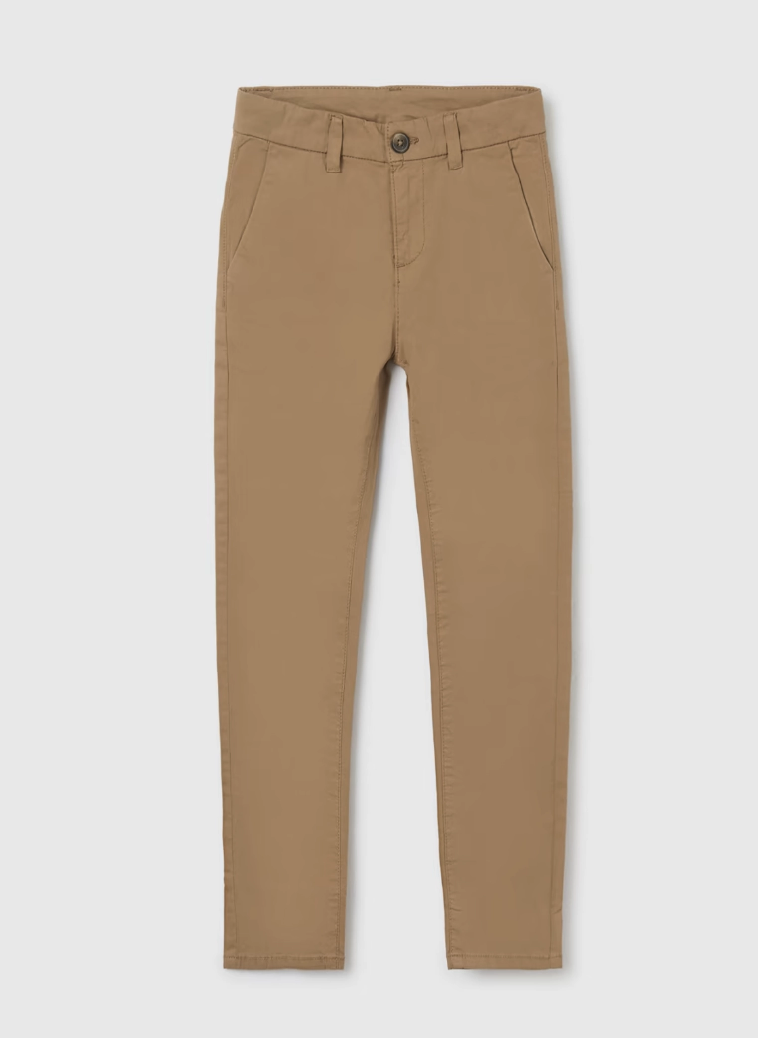 Basic Slim Chinos | Khaki Summer Glow