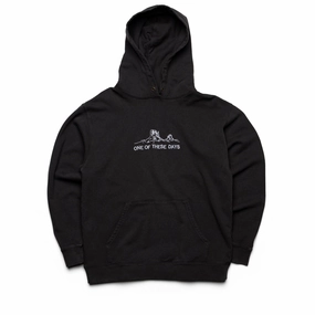 Bold Core Modern Design One Of These Days Counting Every Second Hoodie - Black