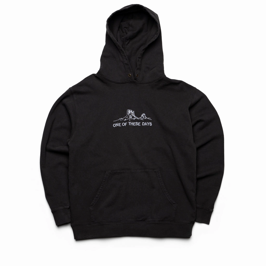 Bold Core Modern Design One Of These Days Counting Every Second Hoodie - Black