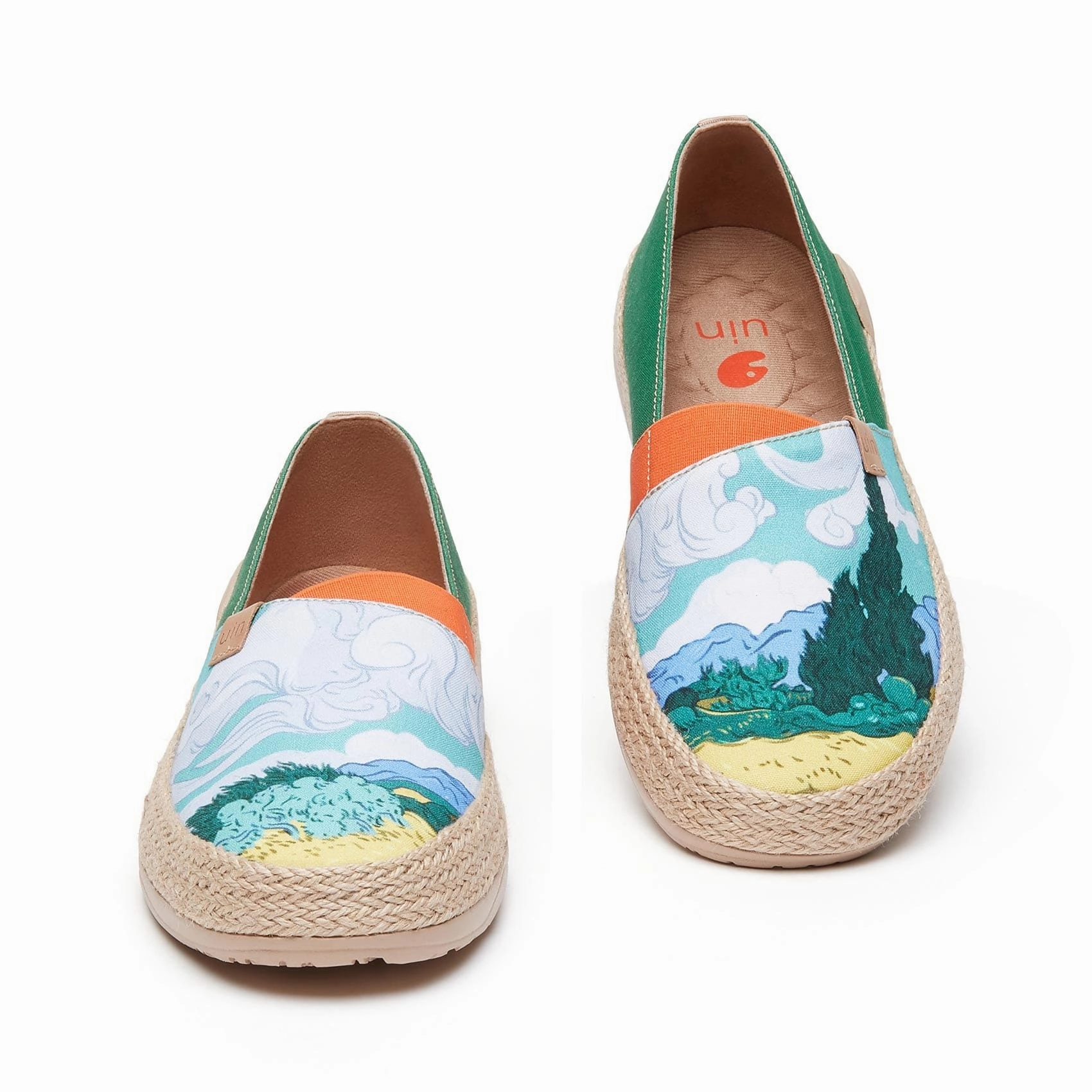 Van Gogh Wheatfield with Cypresses Marbella I Women Casual Style Shoes work commute