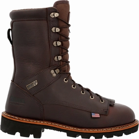 Leather easy to remove Rocky Elk Stalker Usa Men's Waterproof Outdoor Soft Toe Boots Rks0549 In Brown