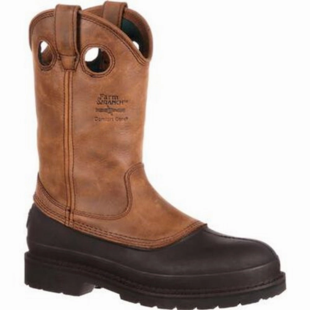 Georgia Boot Muddog Men's Wellington Work Boots G5514 In Brown Street Walk