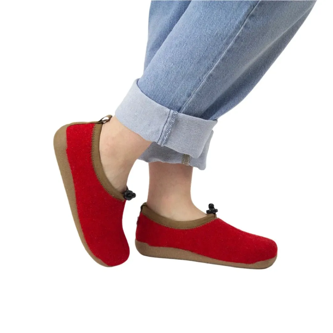 Sanita Samso Women's Slippers In Red Easy On/Off
