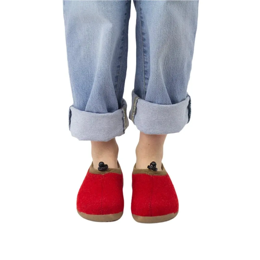 Sanita Samso Women's Slippers In Red Season Free Cozy Lane
