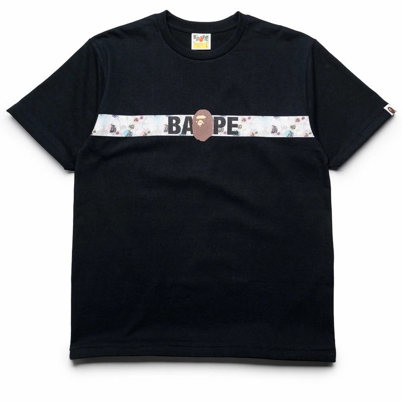 casual fun 4Way Stretch A Bathing Ape Floral Camo Tape Tee - Black