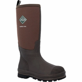 Muck Chore Cool Men's Tall Boots Chct900 In Brown Protective Wear Quick Drying Snowy Path