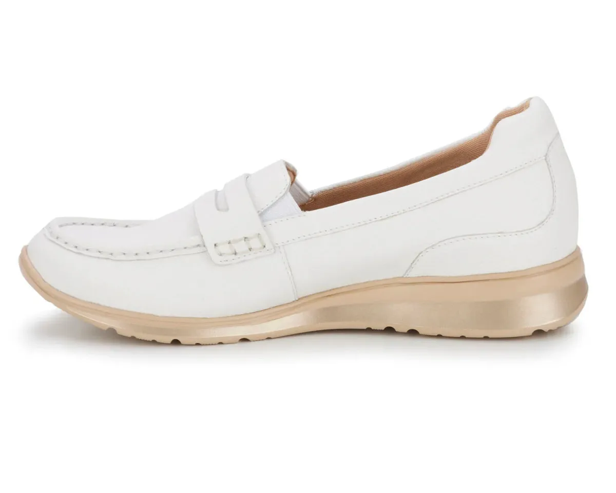 Free Walk Cloud Sprint Walking Cradles Wc Dannon Women Loafer In White Tumbled Leather