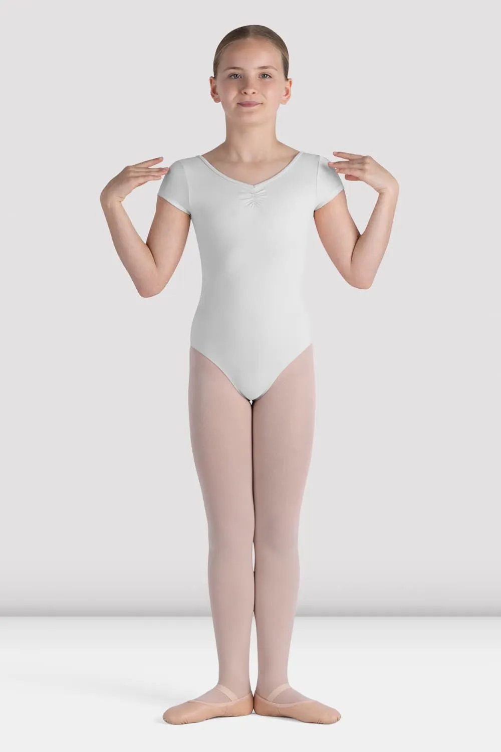 Girls Piper Cap Sleeve Leotard trim venue Lightweight Design