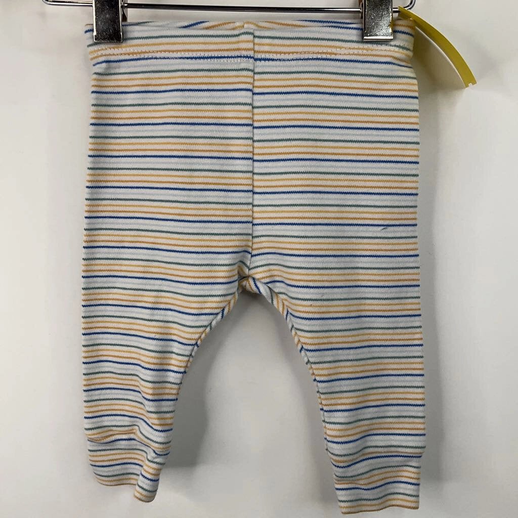 Neutral Style Hidden Pocket System Size 0-3m: Tea White Blue/Multi Cozy Pants