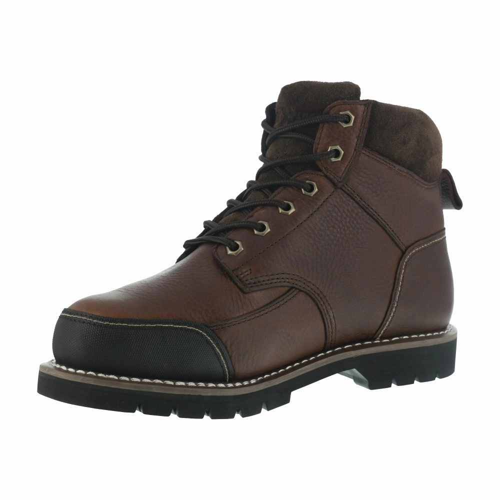 Iron Age 6" Men's Work Boot Steel Toe Dozer Ia0163 In Brown Composite Toe