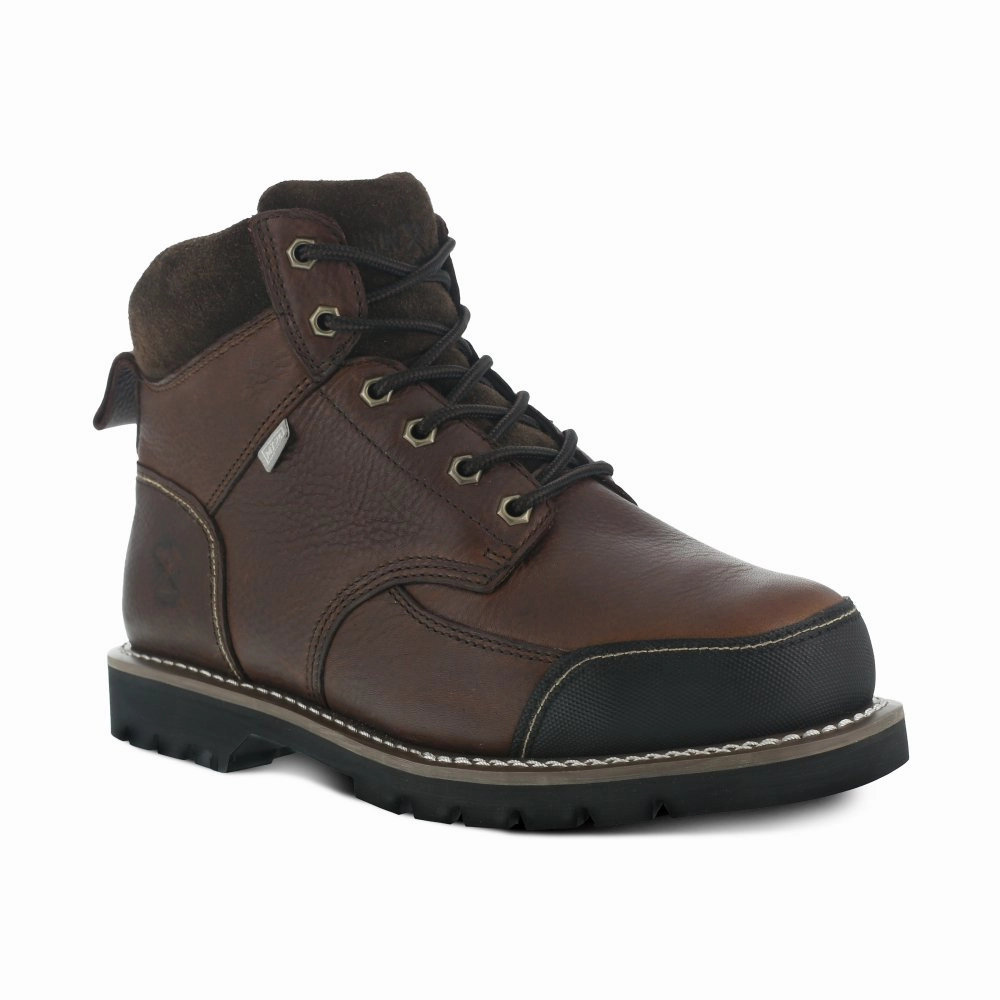 All Day Comfort Field Ready Gear Iron Age 6" Men's Work Boot Steel Toe Dozer Ia0163 In Brown