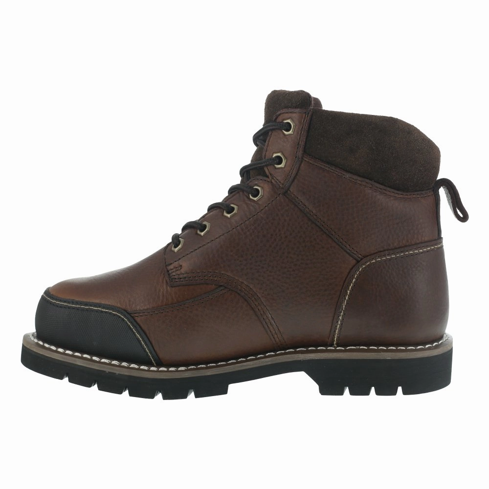 Industrial Walk Iron Age 6" Men's Work Boot Steel Toe Dozer Ia0163 In Brown