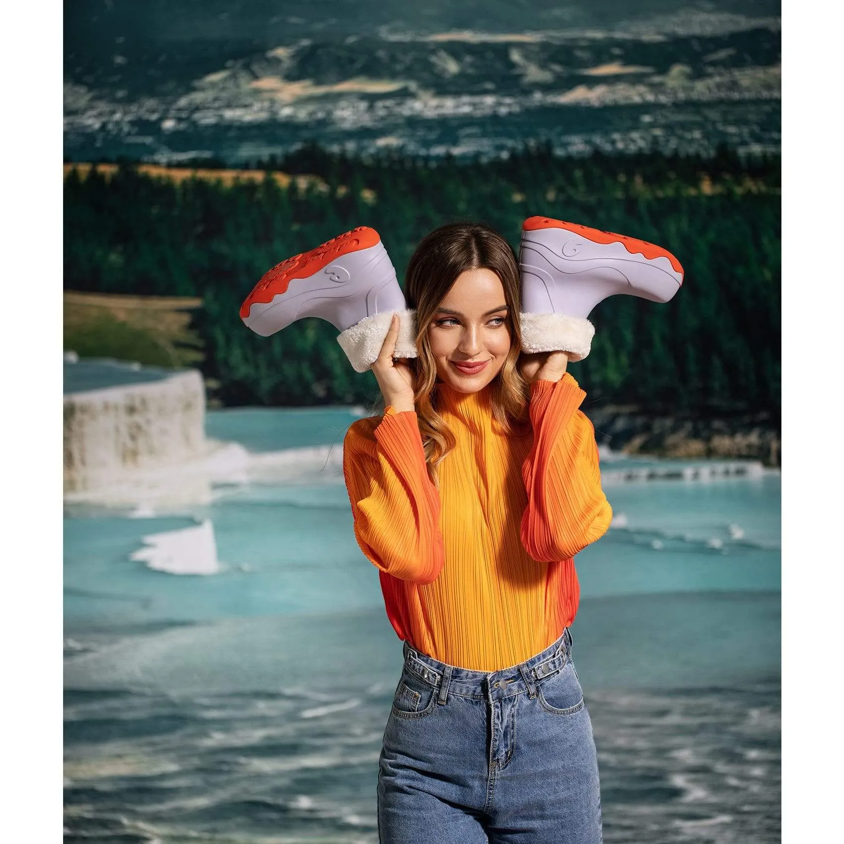 High-quality All Day Wear Lilac Navarra Boots with Napped Linings Women