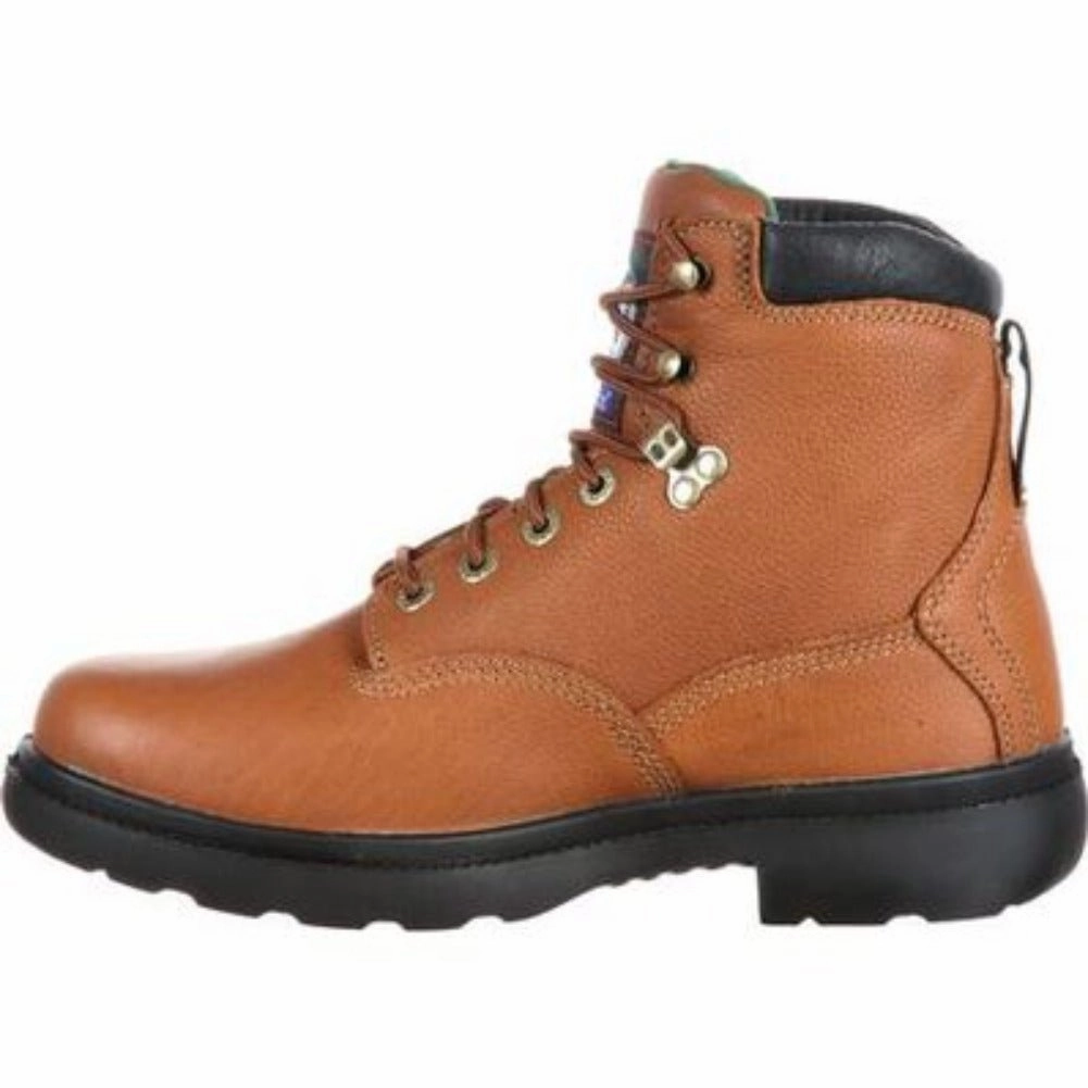 Georgia Boot Flx Point Men's Ranch Waterproof Steel Toe Boots G6503 In Brown Insulated Snow Trekker
