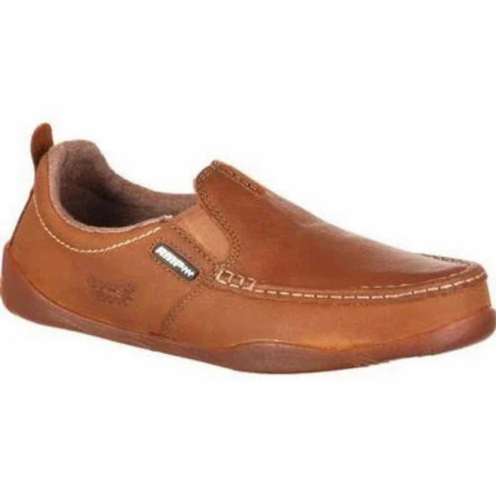 Waterproof Outdoor Trek Georgia Boot Cedar Falls Men's  Moc-toe Slip-on G050 In Tan