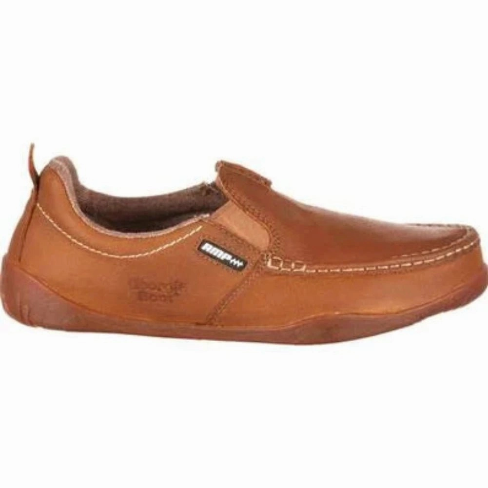 Block Heel All Weather Mountain Hike Georgia Boot Cedar Falls Men's  Moc-toe Slip-on G050 In Tan
