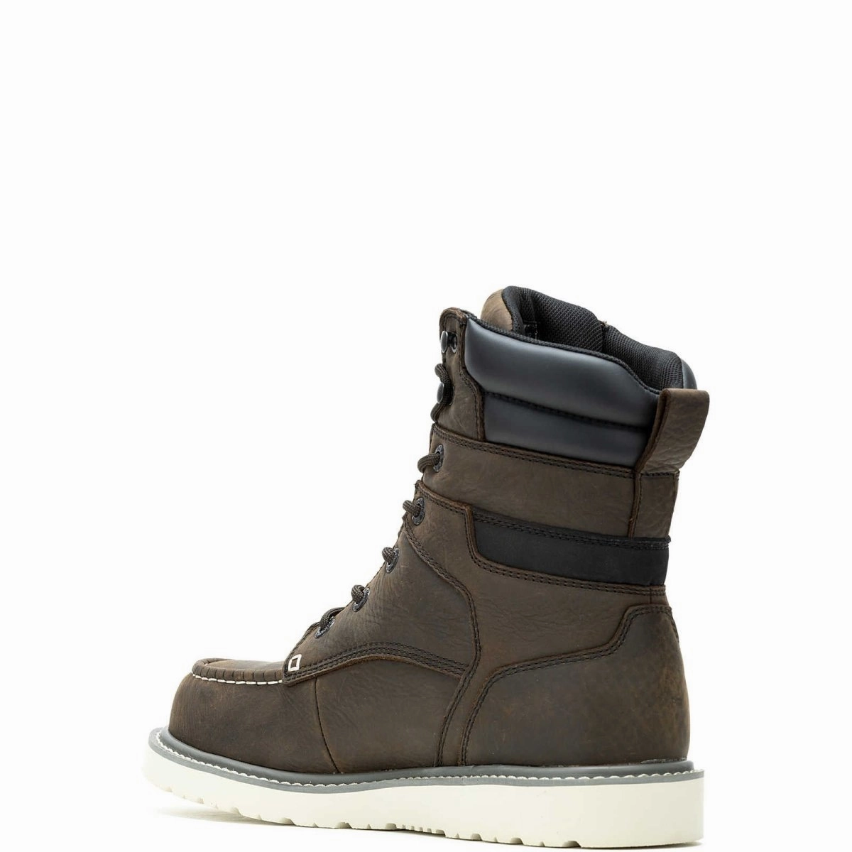 Wolverine Trade Wedge 8" Moc-toe Steel-toe Men's Work Boot (w231121) In Dark Brown Breathable Design Gear Padded Comfort