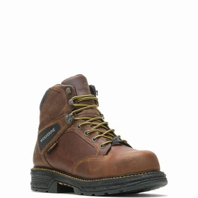 Comfort sole Wolverine Hellcat 6" Cm Men's Safety Toe Work Boot (w201175) In Tobacco