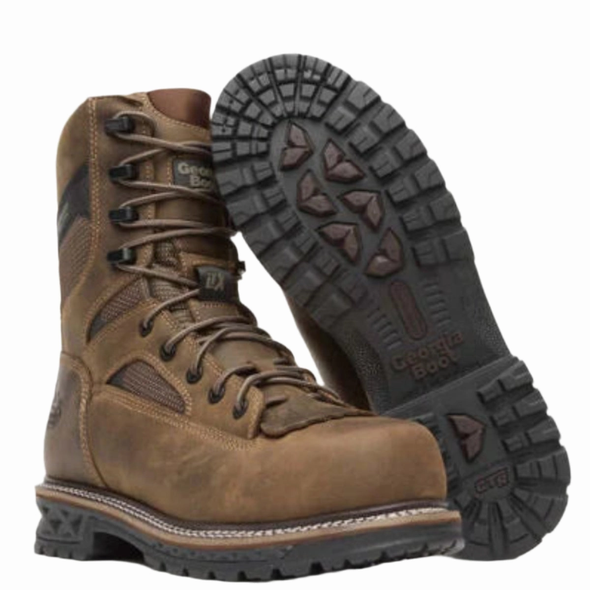 Professional Gear Georgia Boot LTX Logger 9" Composite Toe 400G Insulated Waterproof Men's Work Boot Gb00681 In Brown
