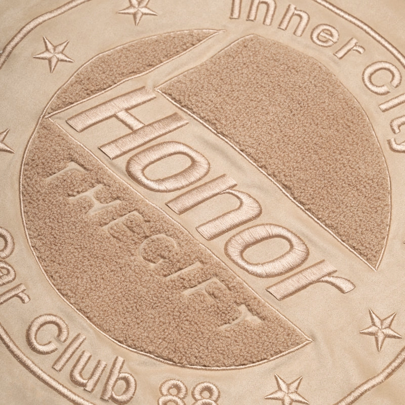 Honor The Gift Oil Head Varsity Jacket - Tan Active Ease