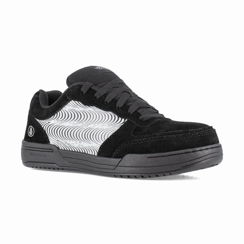 reinforced sole Work Environment Ready Volcom Women's Skate Inspired Composite Toe Work Shoe Hybrid Vm30361f In Black And Tower Grey