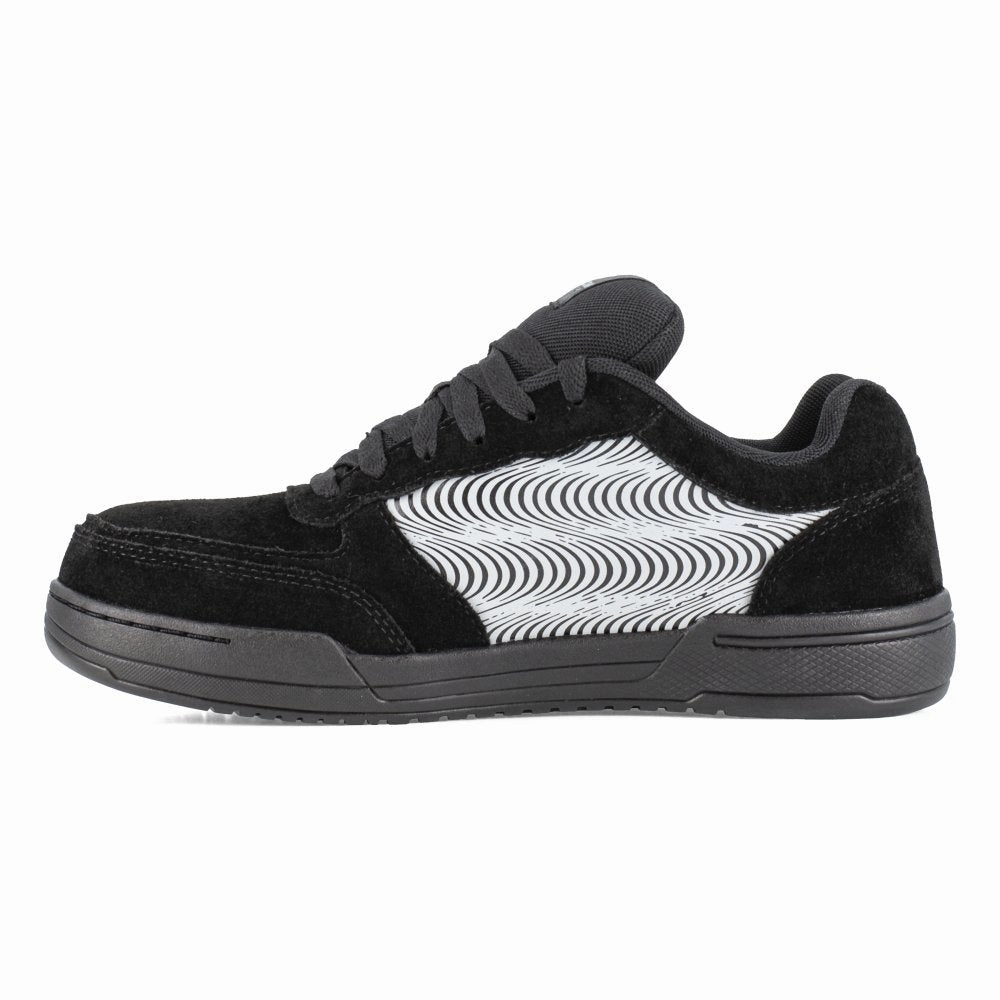 Cold Climate Shoes Volcom Women's Skate Inspired Composite Toe Work Shoe Hybrid Vm30361f In Black And Tower Grey