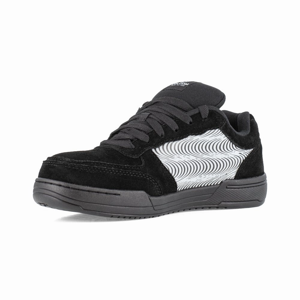 Weather-resistant Fit Sturdy sole Volcom Women's Skate Inspired Composite Toe Work Shoe Hybrid Vm30361f In Black And Tower Grey
