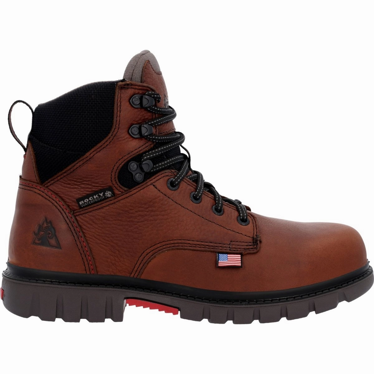 Rocky Usa Worksmart 6" Men's Waterproof Composite Toe Work Boots Rkk0401 In Brown Quiet Chic