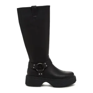 Slip Resistant Sole Becca Black Biker Boot