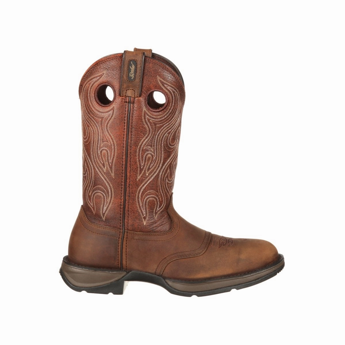 Durango Rebel Men's Brown Saddle Western Boots Db5474 In Dusk Velocity And Bark Brown Protective Sole