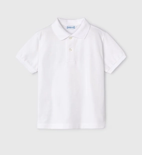 EcoCertifiedTextile DoubleLayered White Polo Shirt