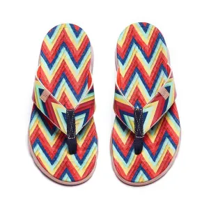 Triangle Women Majorca Flip Flops Vegan Leather Option