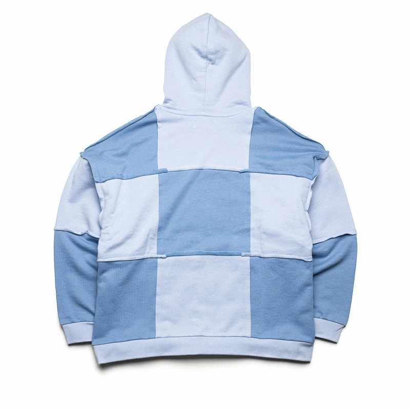 Data Mode Reinforced Stitching Flaneur Cut & Sew Hoodie - Blue